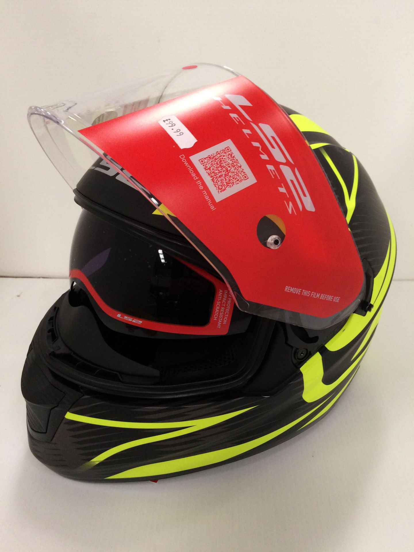 LS2 Stream Evo motorbike helmet in black/yellow - size M (57-58cm) - Image 2 of 4