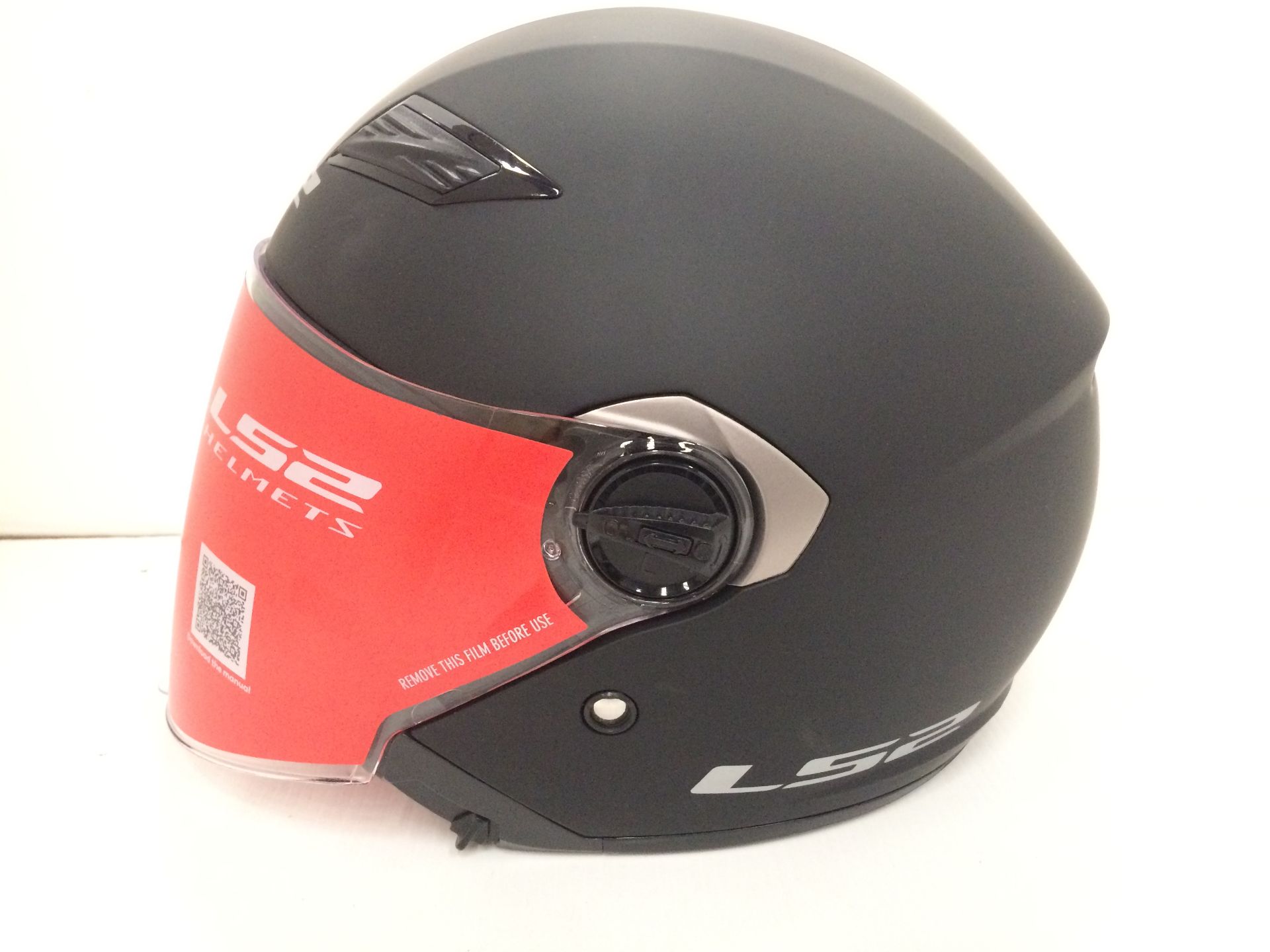 LS2 Track motorbike helmet in black - size L (59cm) - Image 3 of 4