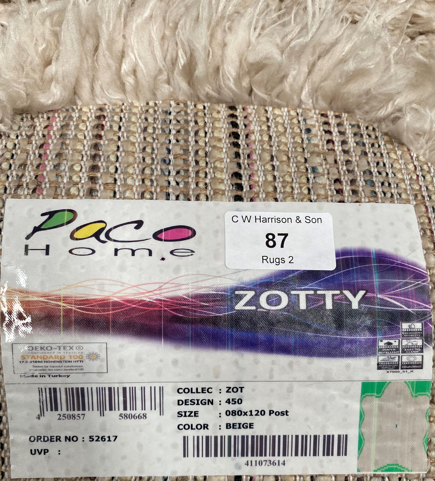 A Paco Home Zotty ZOT450 beige rug - 80c - Image 2 of 3