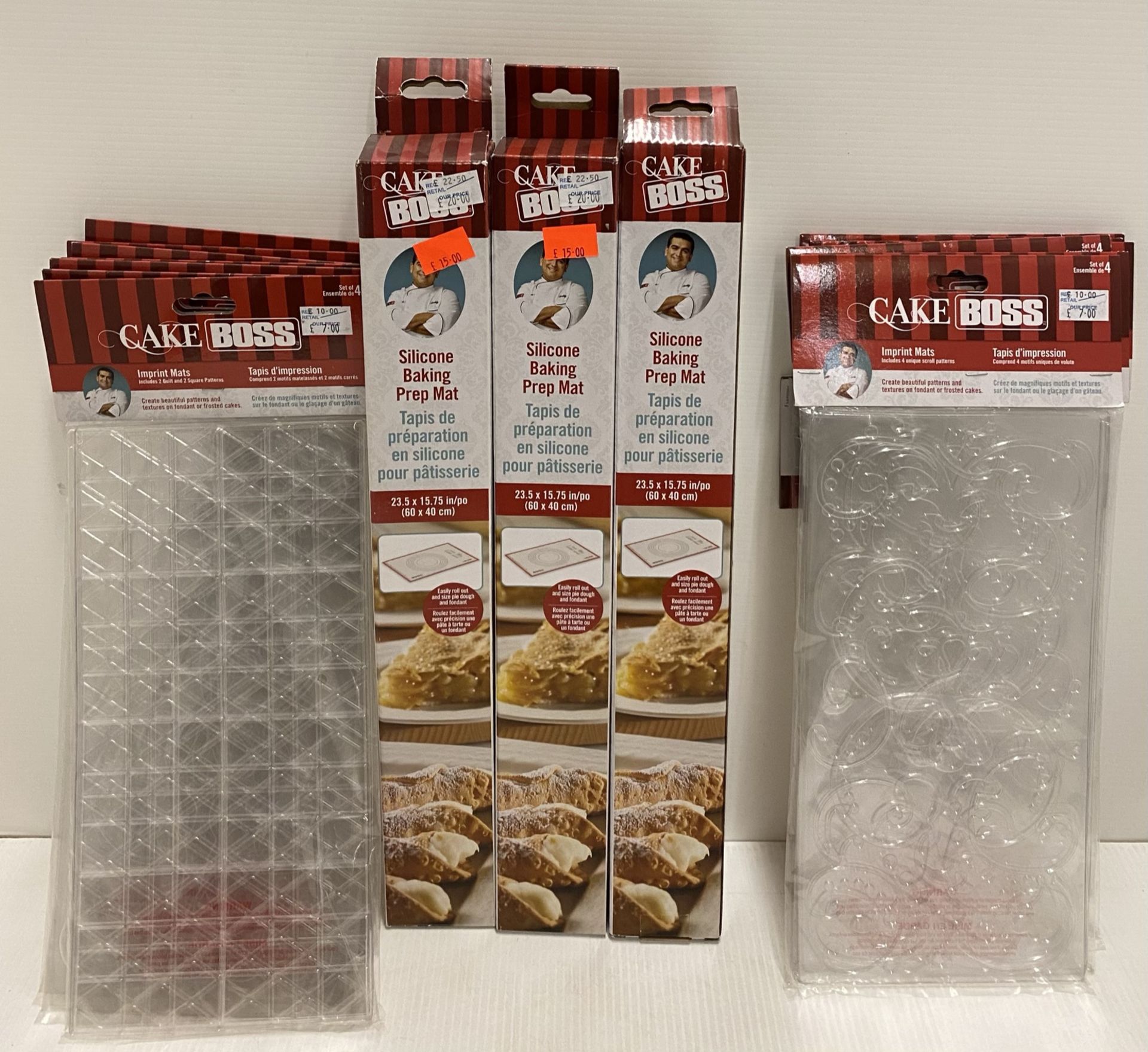 18 x assorted Cake Boss items - silicone baking prep mats,