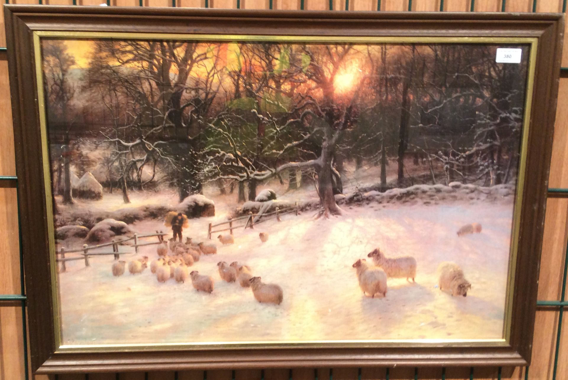 Joseph Farquarson framed print 'Shortening Winters Day' 48 x 75cm and two other smaller gilt framed - Image 4 of 4