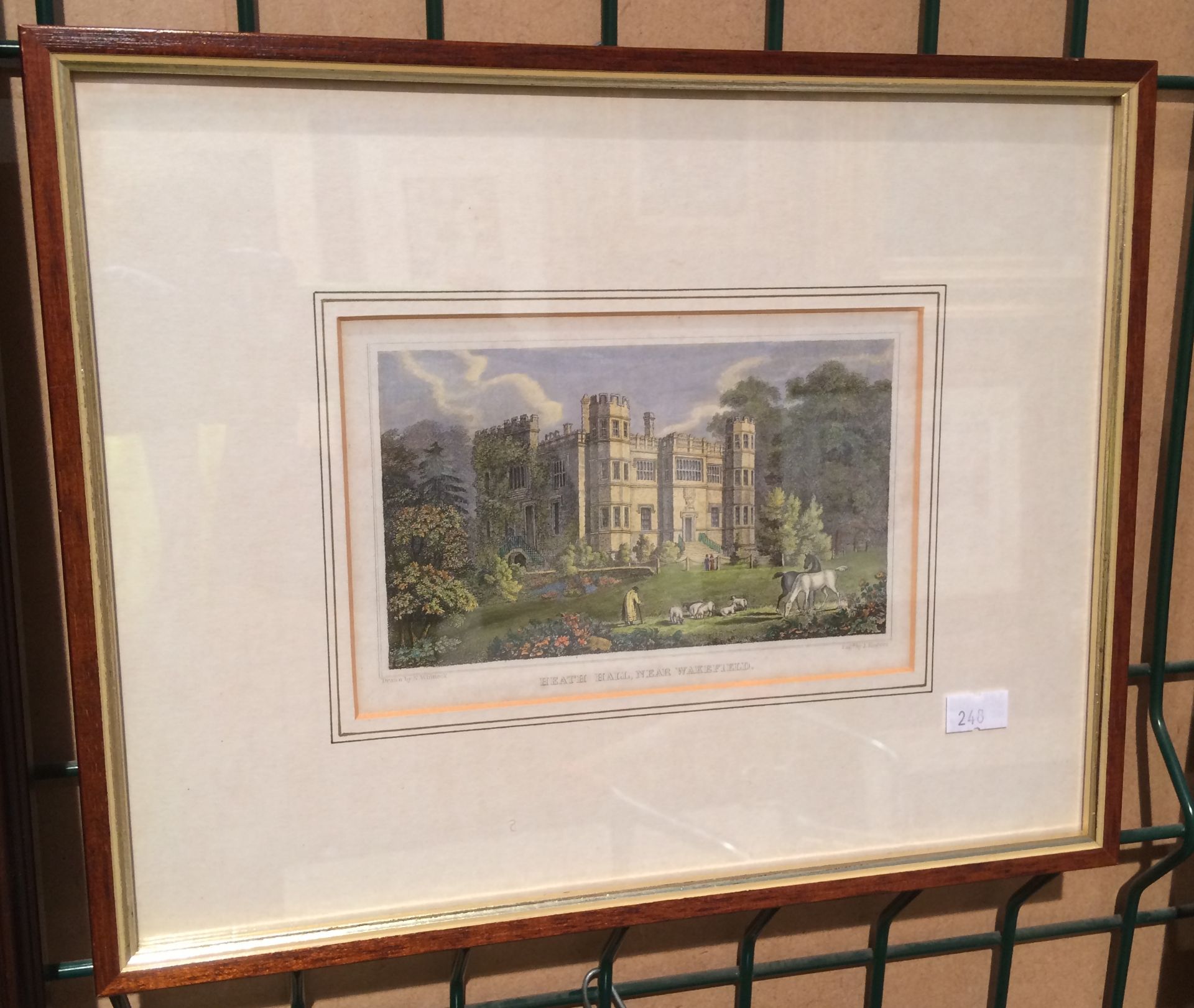 Rev T Kilby gilt framed Wakefield print 40 x 30cm and a small framed coloured print of Heath Old - Image 3 of 5