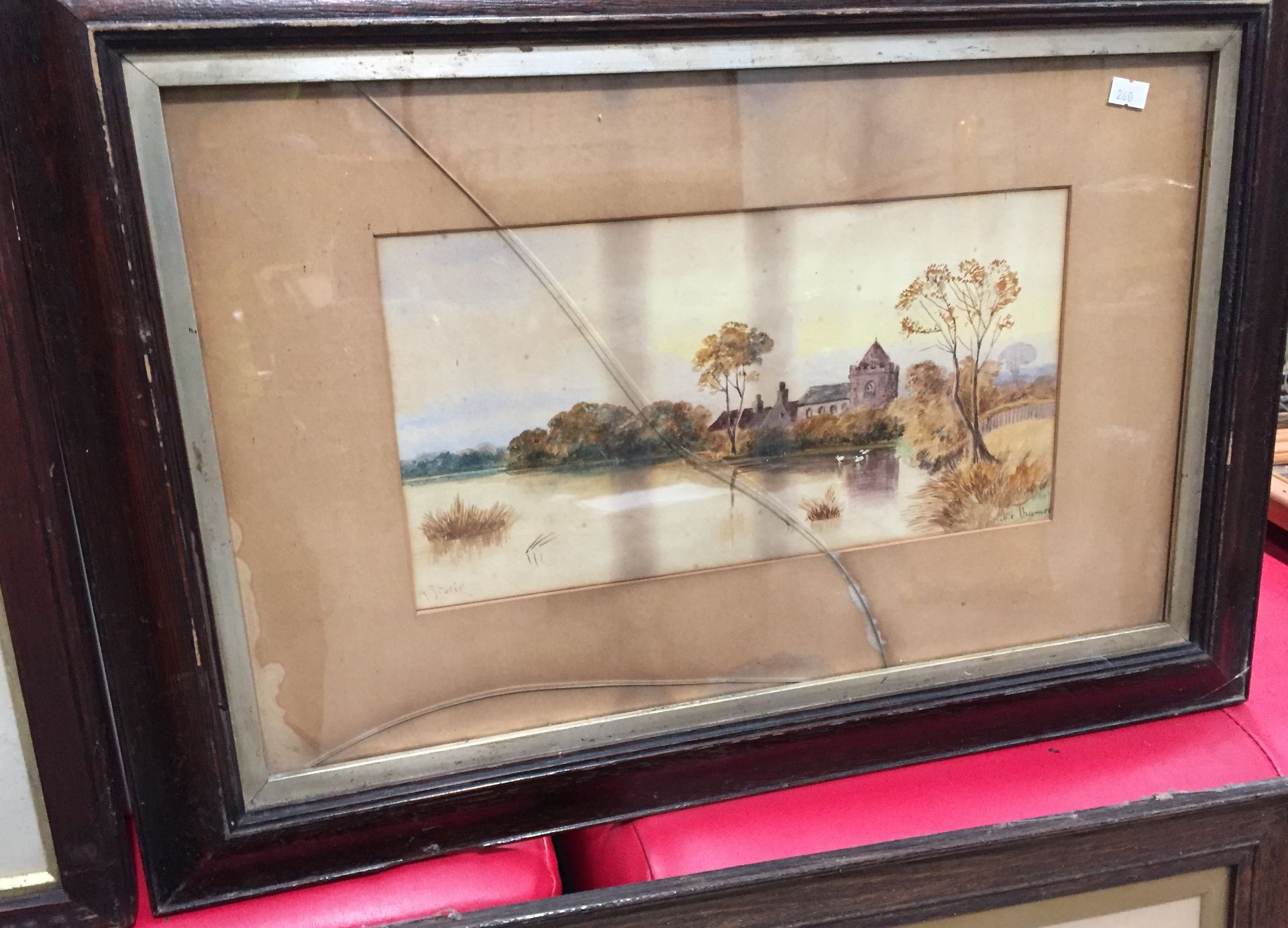 Two framed oil of cattle by water, - Image 4 of 6