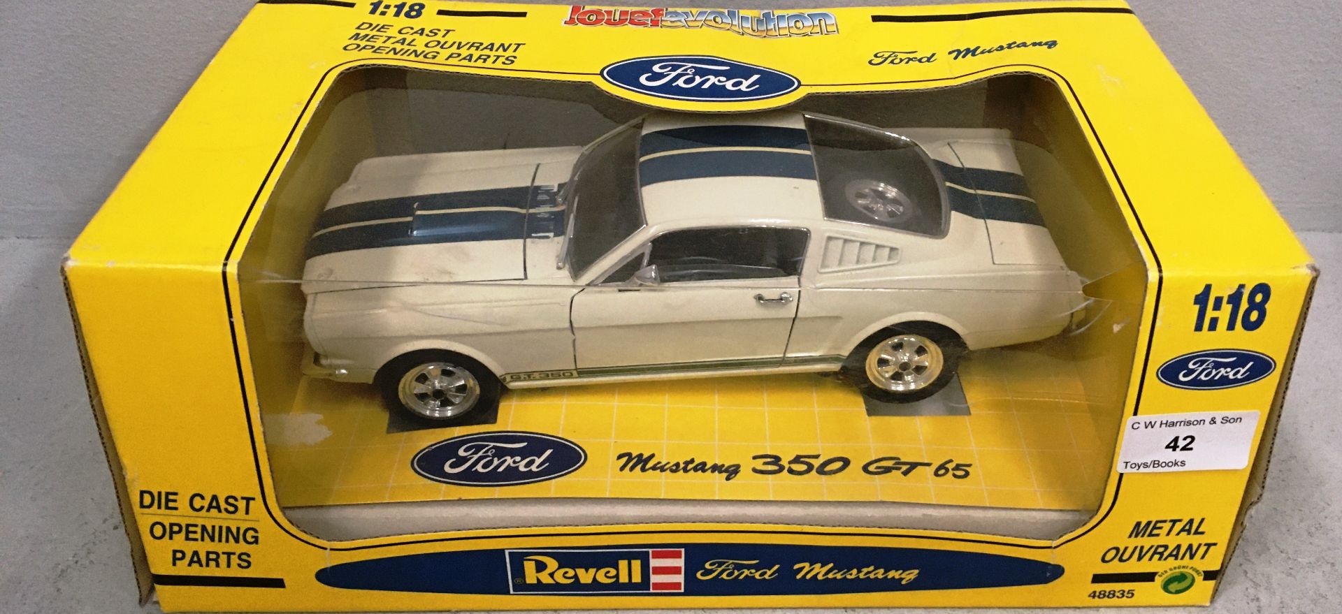 Revell 1/18 scale die cast metal model of Ford Mustang 350 GT 65 (boxed)