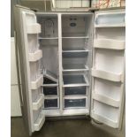 A Daewood double door FRS-U201A1 upright fridge/freezer type II in silver