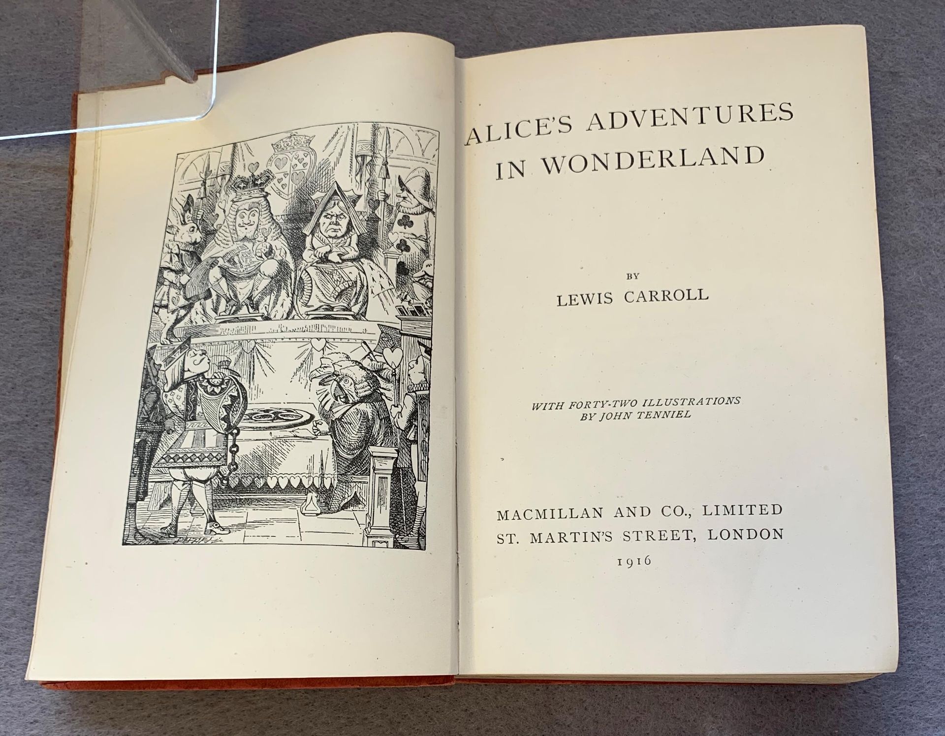 LEWIS CAROLL, ALICE'S ADVENTURES IN WONDERLAND: With forty-two illustrations by John Tenniel,