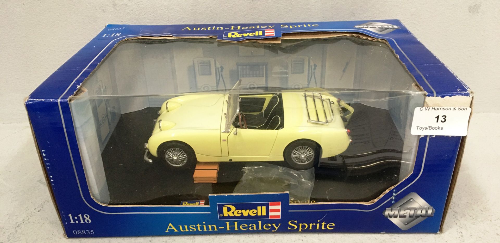 Revell 1/18 scale die cast metal model of Austin Healey Sprite (boxed)