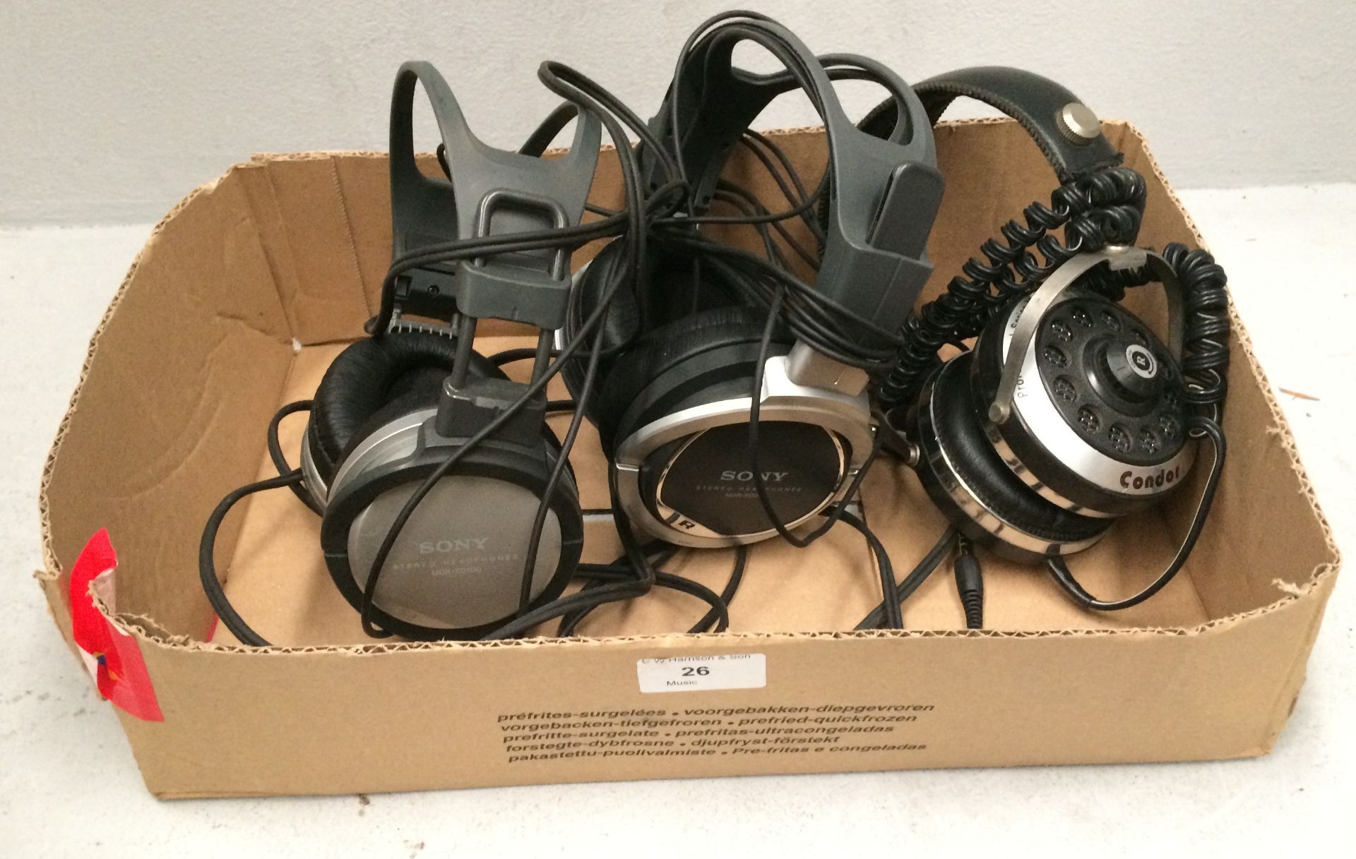 Three pairs of headphones - 1 x Condor CST3000 Professional Stereo,