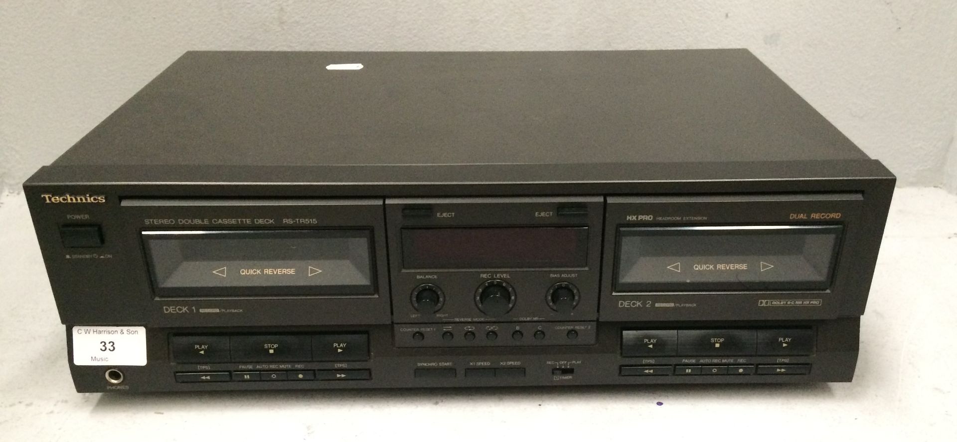 Technics RS-TR515 Stereo double cassette deck - no test