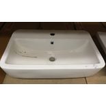 White ceramic back to wall sink 60 x 40cm *subject to VAT