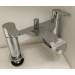 Chrome bathroom mixer tap and shower hose attachment *subject to VAT