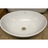 White ceramic bowl sink 40cm *subject to VAT