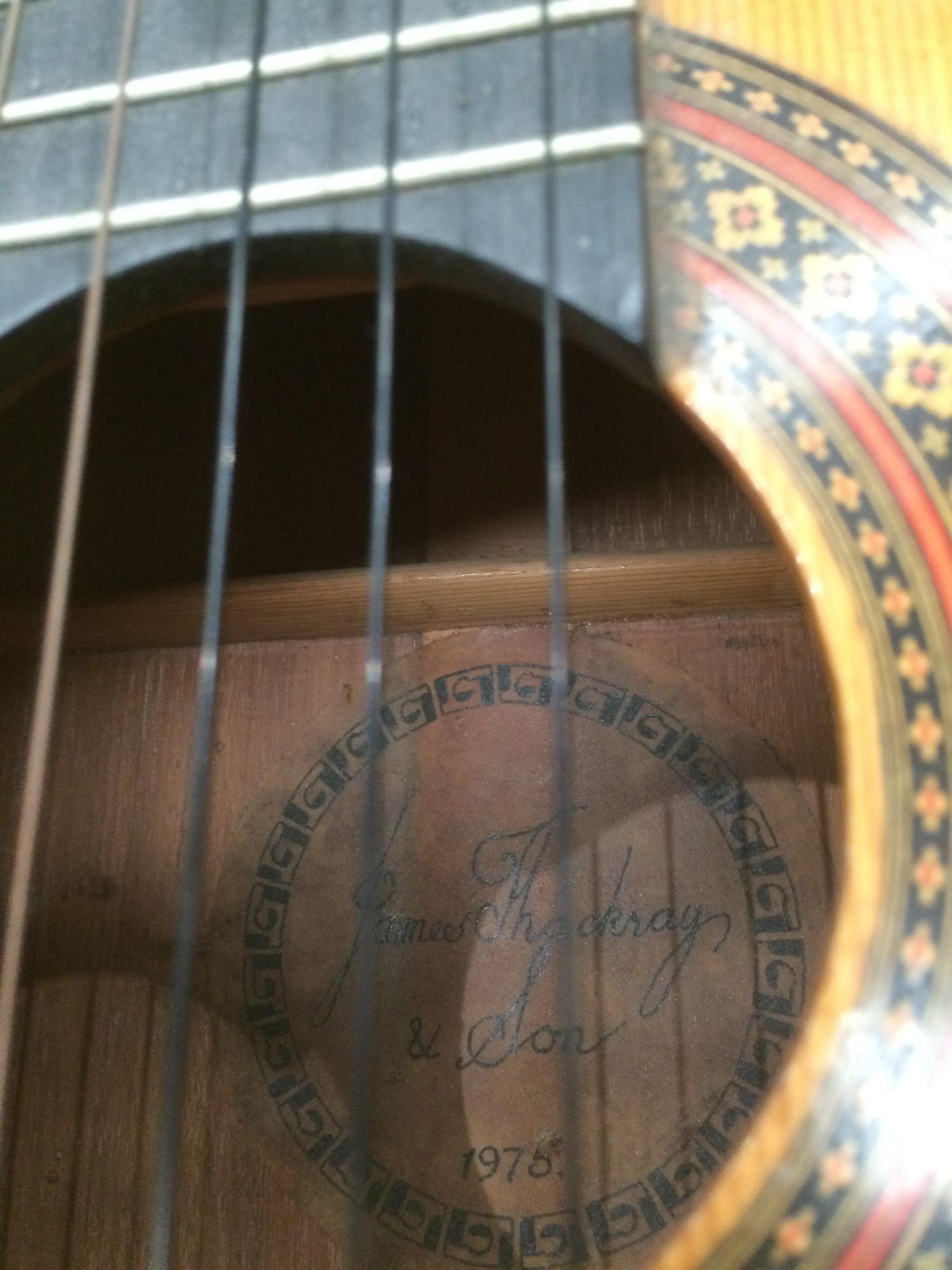 James Thackray & Son 1975 acoustic guitar Further Information Condition OK. - Image 2 of 5