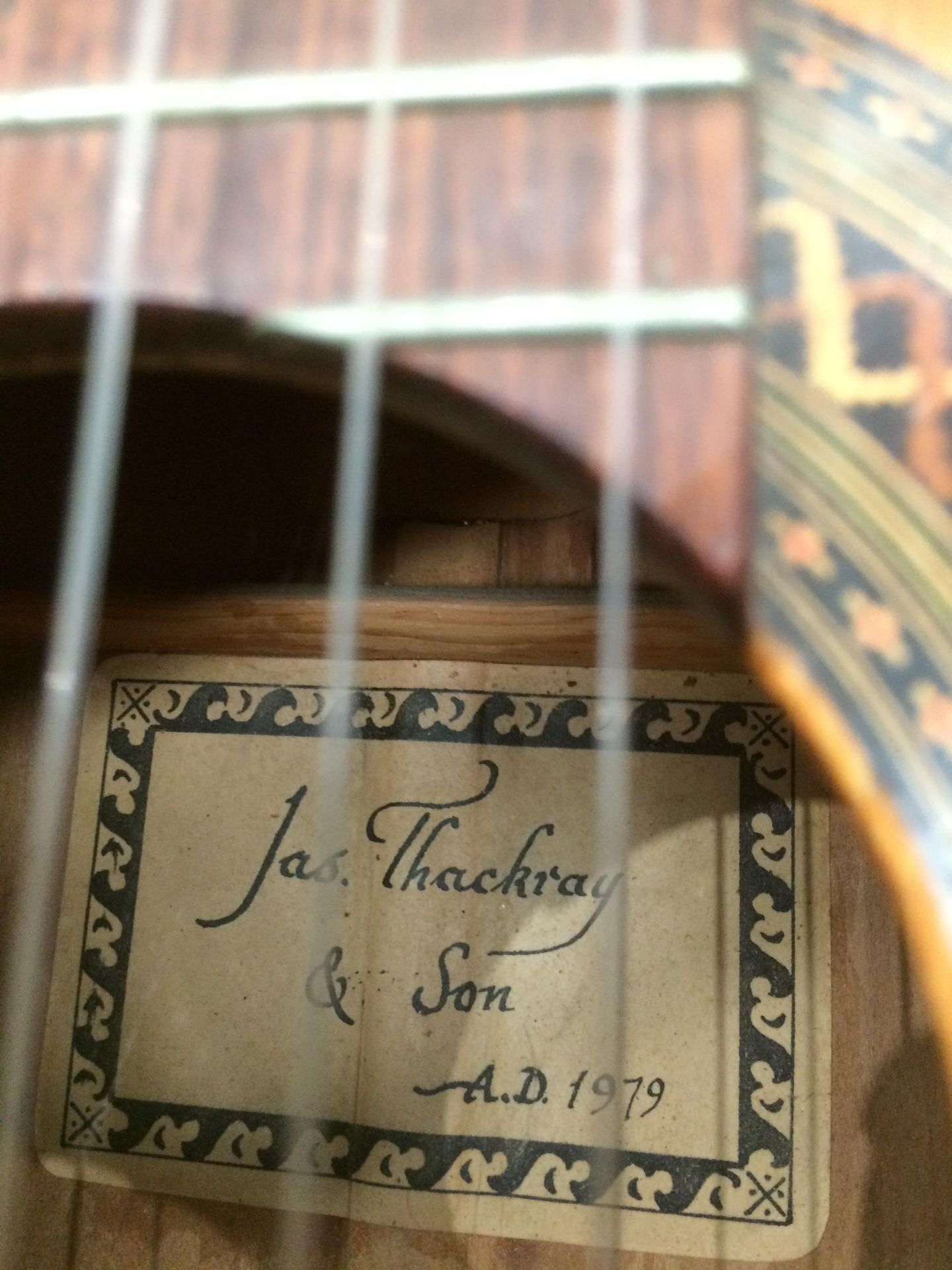 James Thackray & Son 1979 acoustic guitar Further Information Condition OK. - Image 3 of 6