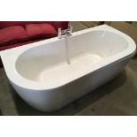 1700 double ended bath with central taps and side panel (damaged - marks to bath and panel)