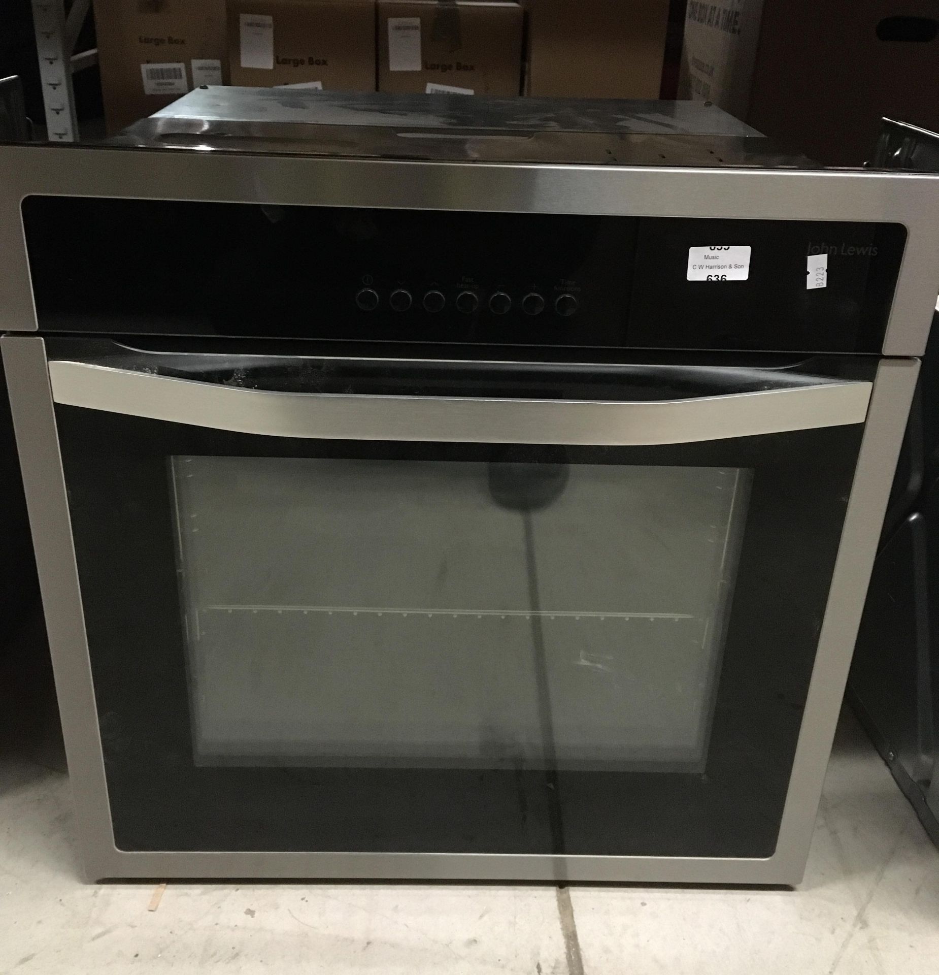 John Lewis built in electric fan assisted oven,