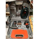 A Black & Decker Quattro VP 2000 cordless multi tool complete with three heads - no battery pack or