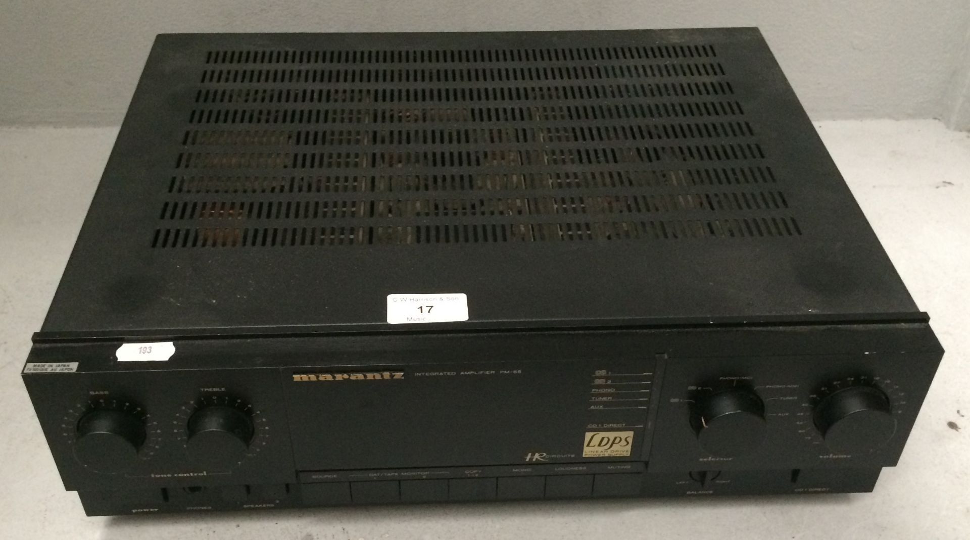 Marantz PM-55 integrated amplifier (no lead)