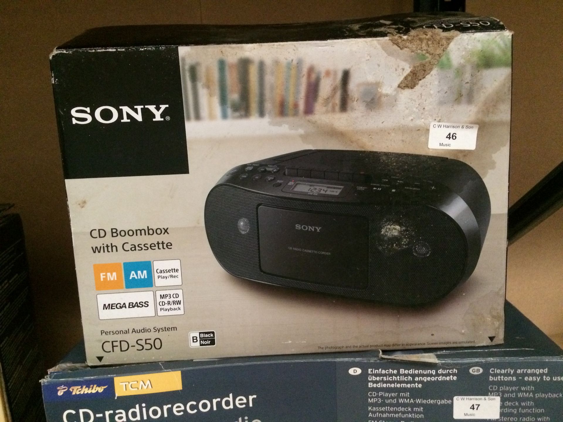 Sony CFD-550 CD boom box with cassette