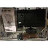 Two items - Salter SDA-EL1 blender and LG 24MT48D 24" LCD TV