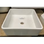 White ceramic square sink 40 x 40cm *subject to VAT