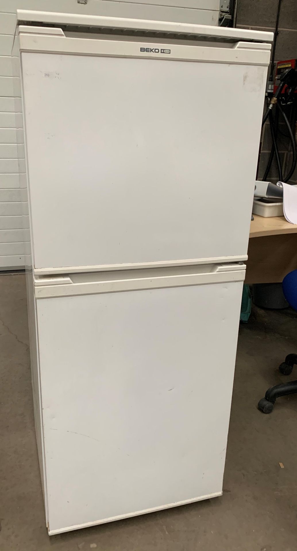 A Beko upright fridge/freezer