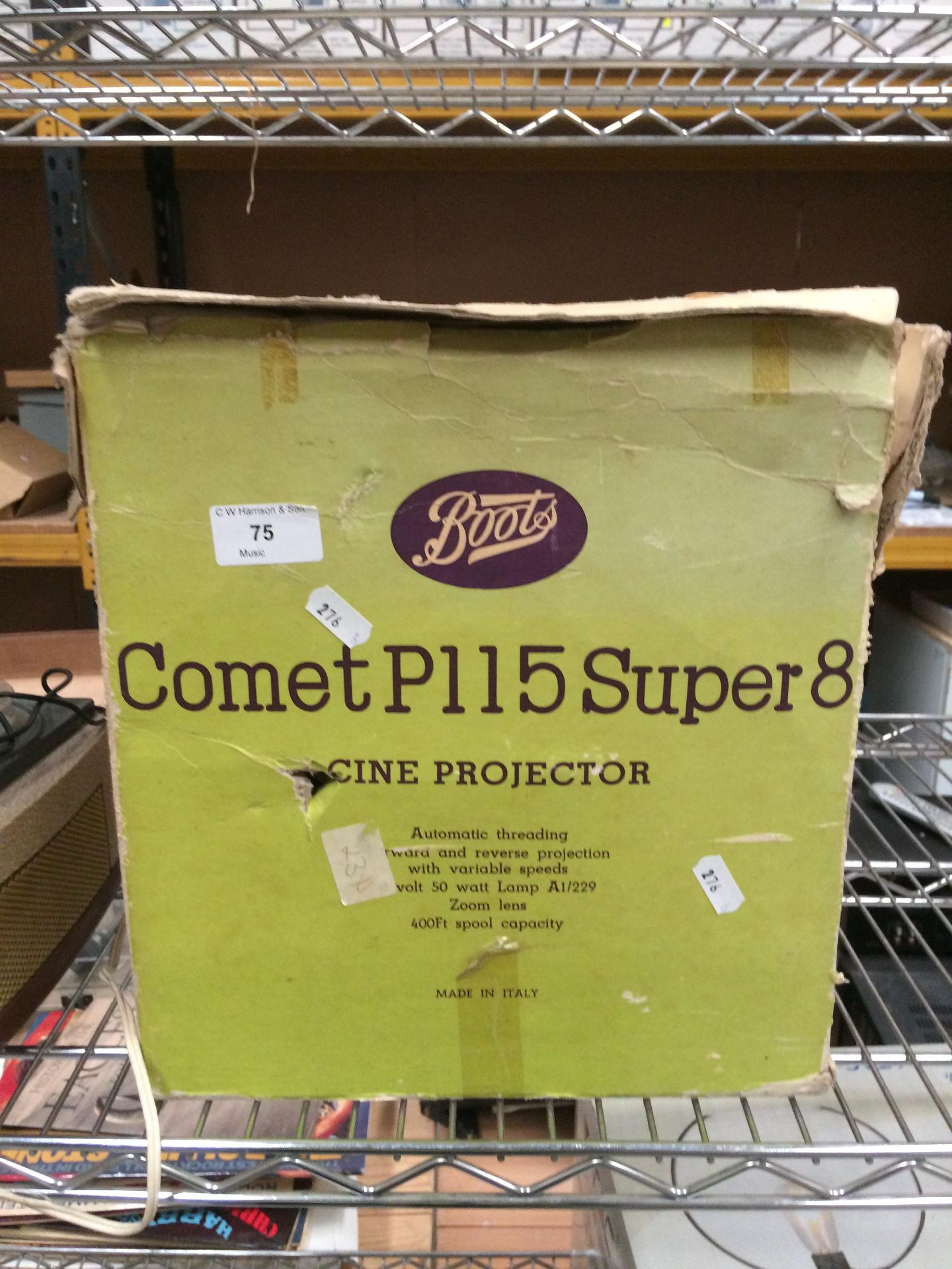 Boots Comet P115 Super8 line projector