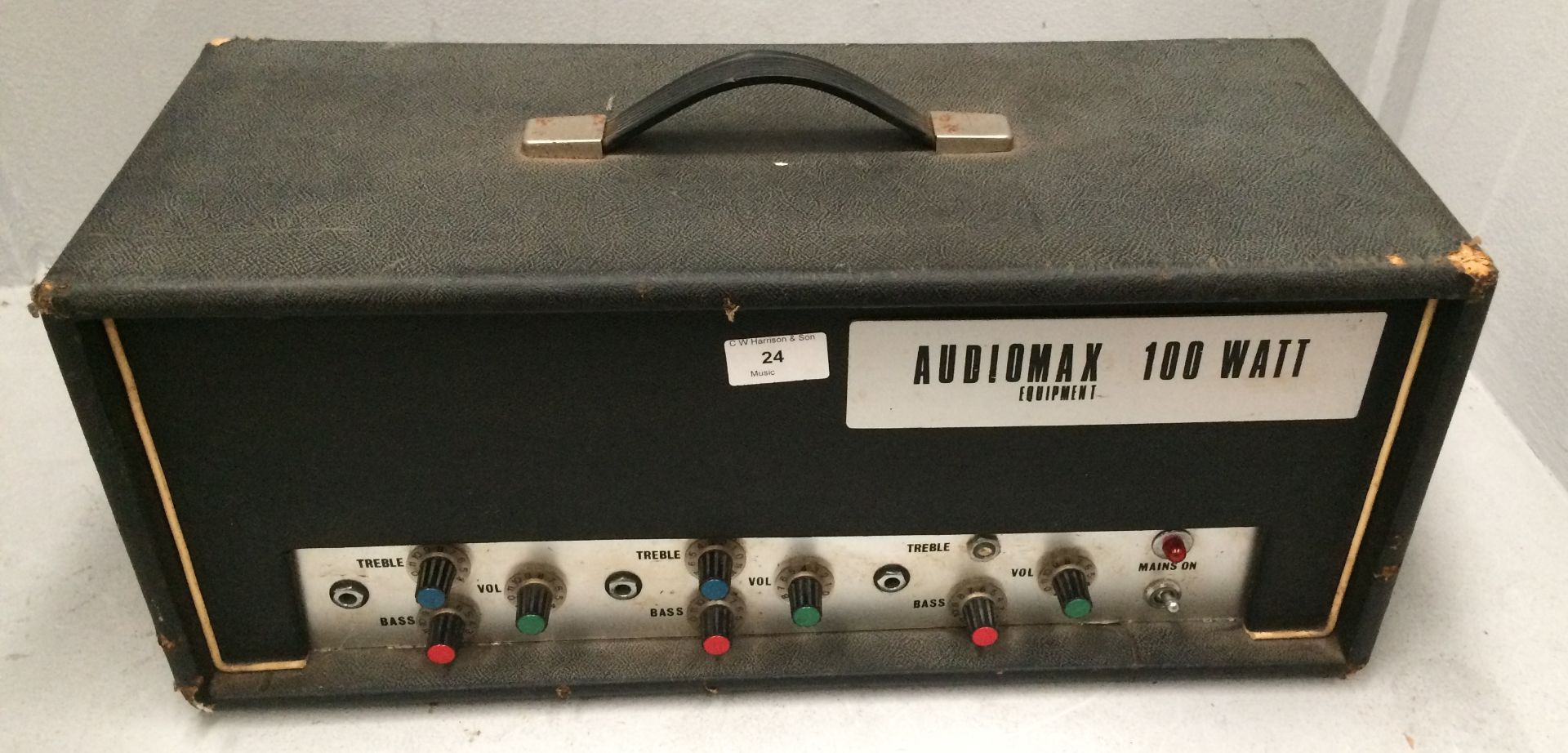 Audiomax 100 watt equipment amplifier - no power lead