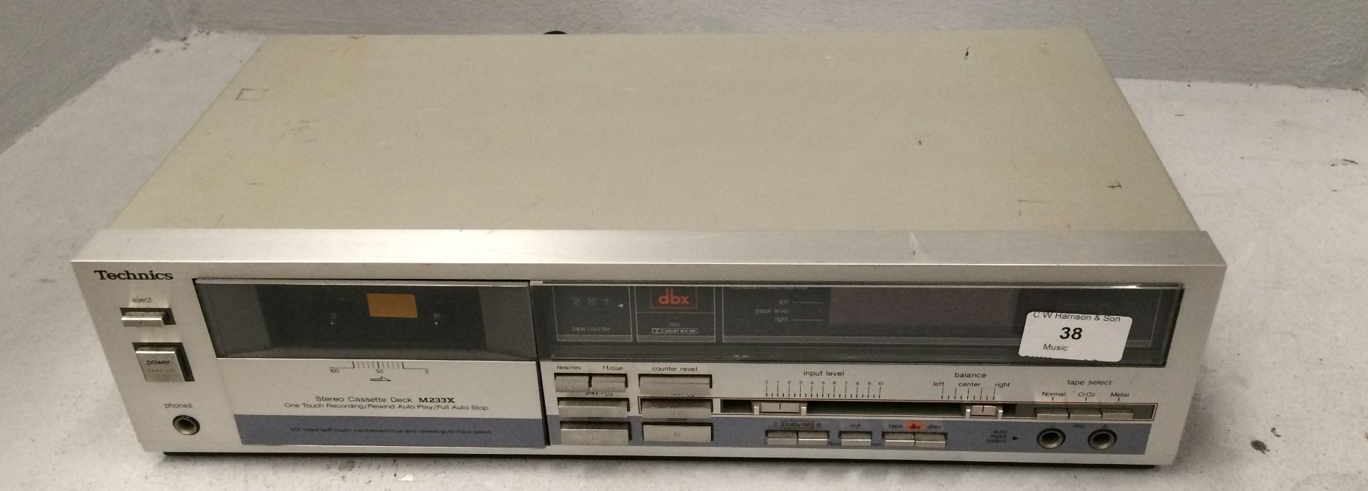 Technics M233X stereo cassette deck