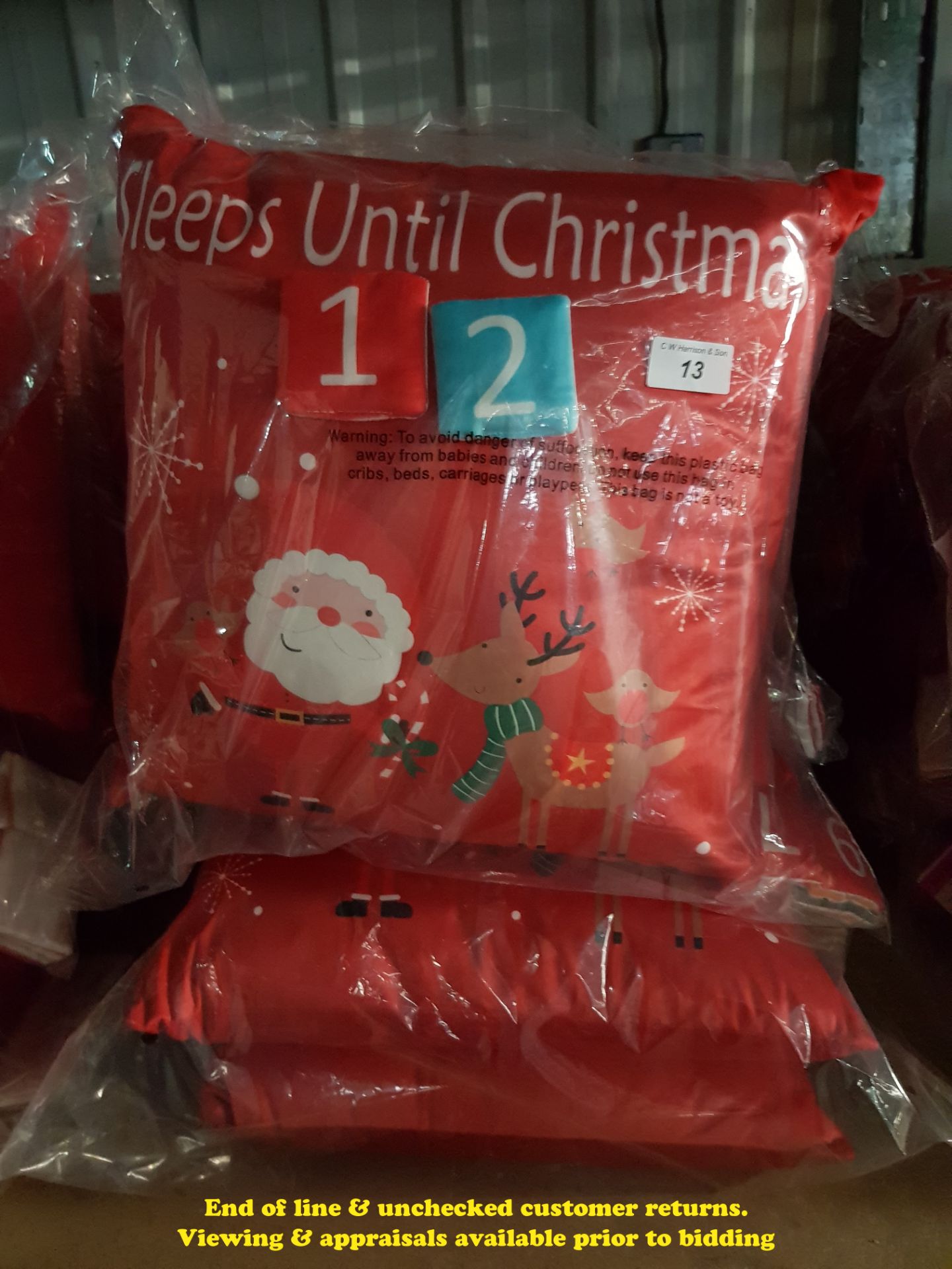 6 X COUNTDOWN TO CHRISTMAS CUSHIONS (TWI