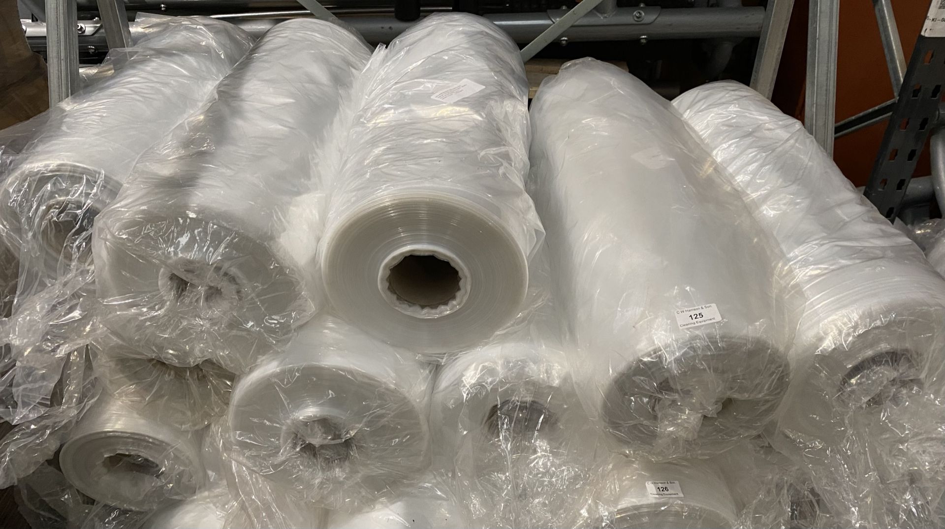 10 x GBOR 510 x 610 x 915mm 28MU rolls of dry cleaning garment covers (possibly for shirts, etc.