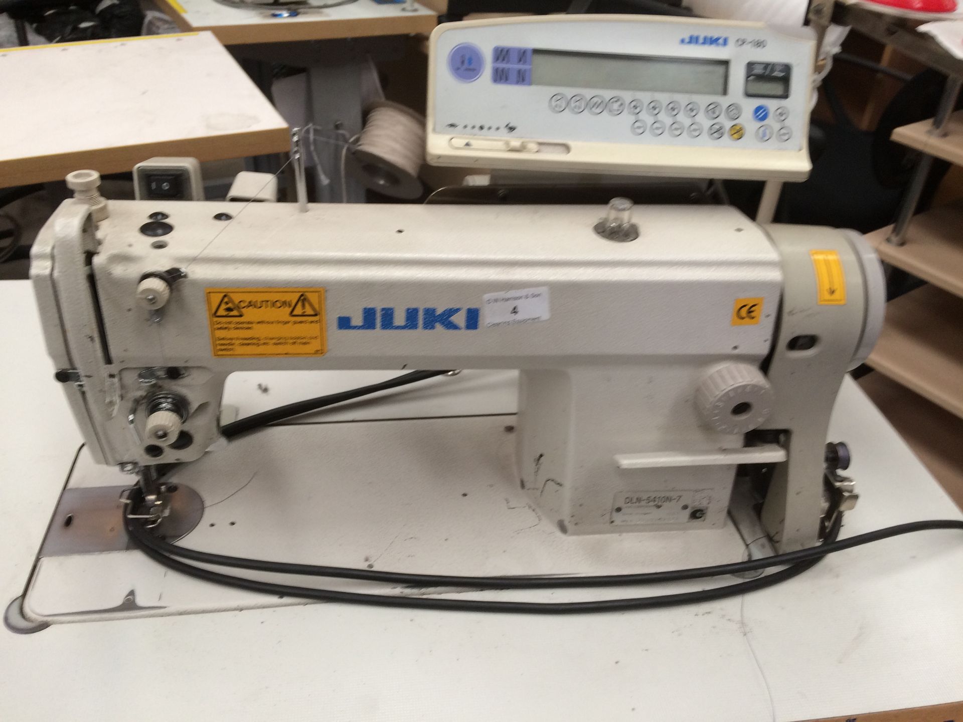 Juki CP180 Computerised foot operated sewing machine & table s/n DLN-5410N-7, - Image 2 of 3