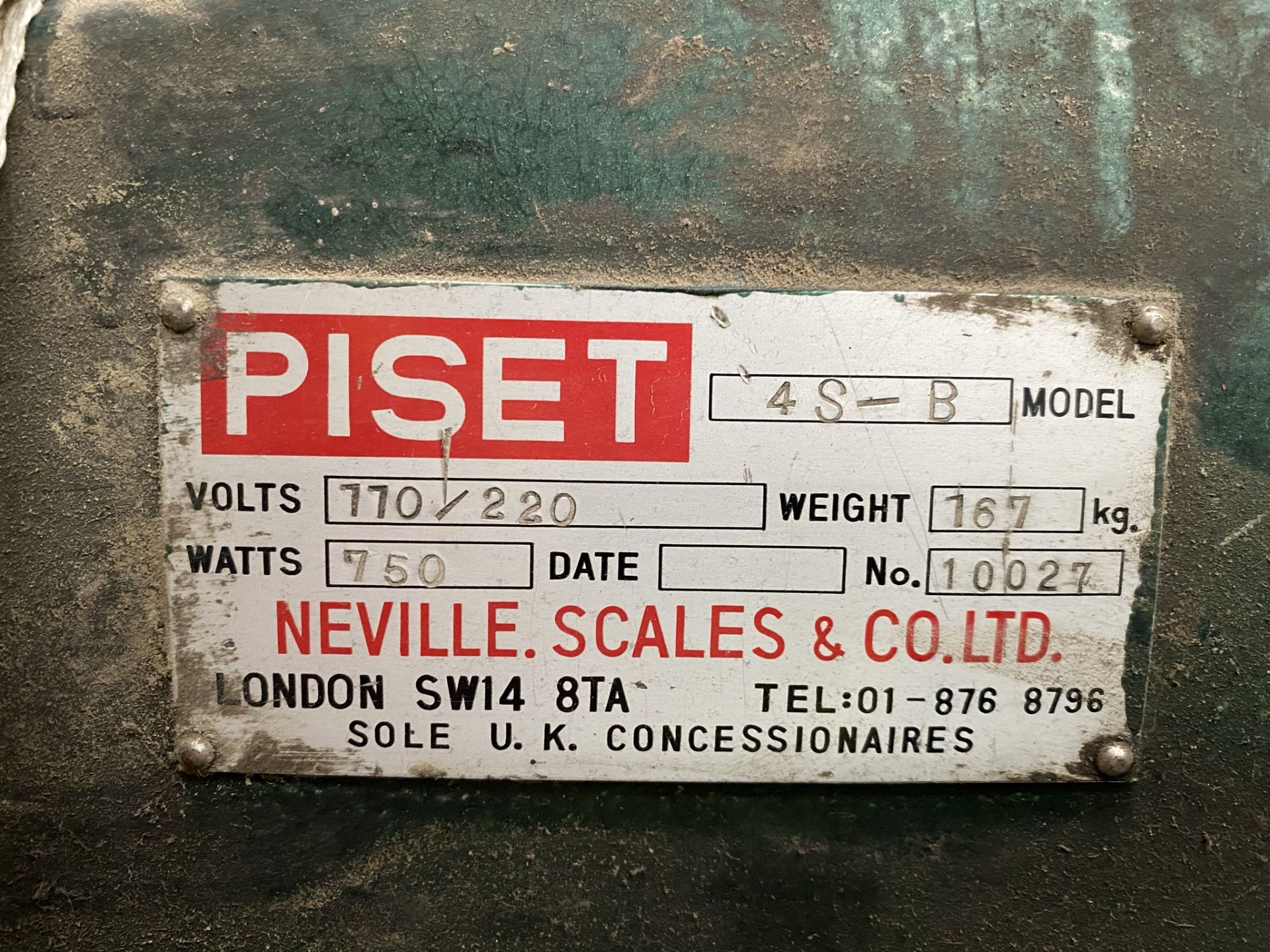 A Neville Scales & Co Ltd Piset 4S-B industrial foot operated pipe threading machine, serial no. - Image 4 of 4