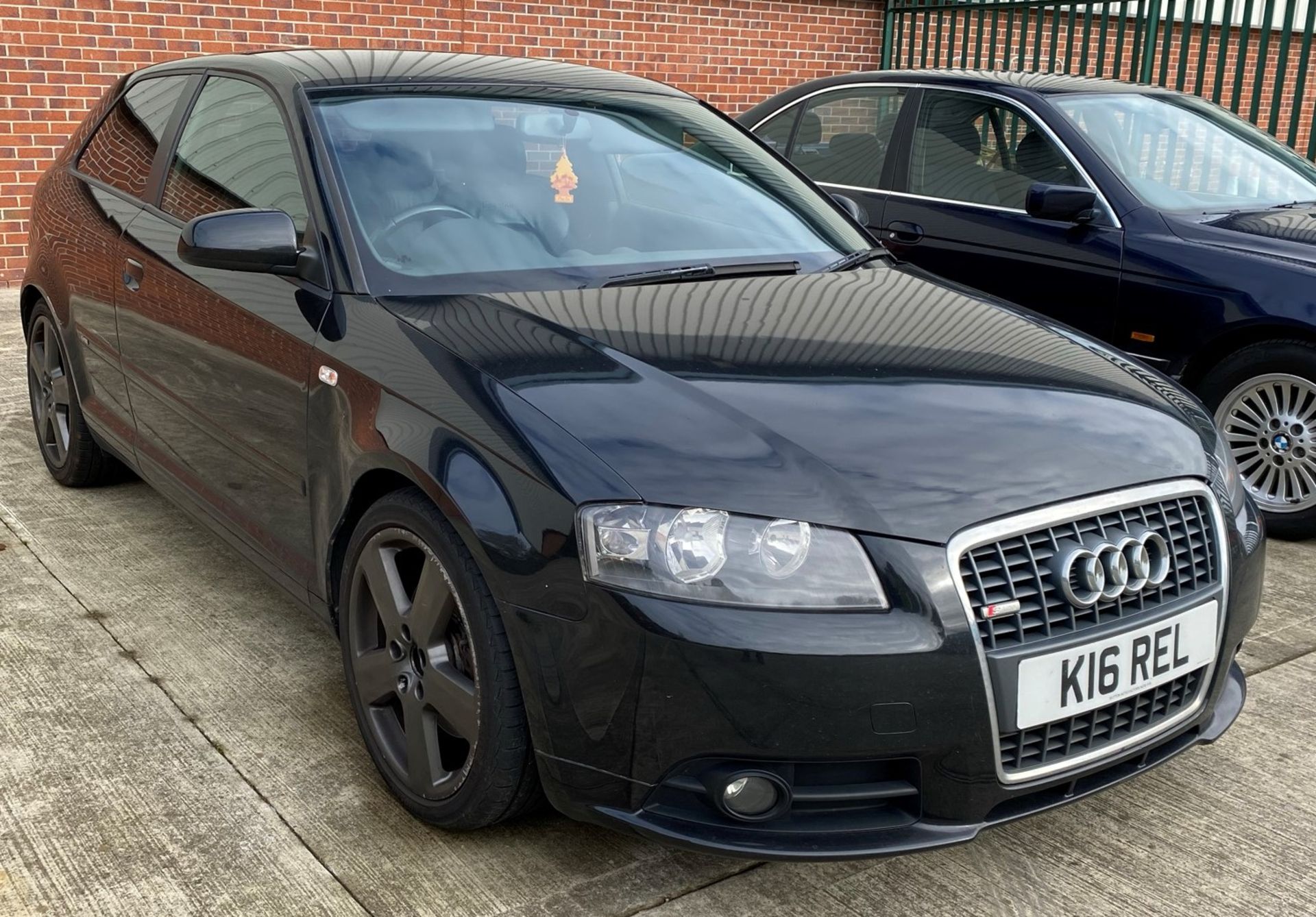 SEIZED VEHICLE: AUDI A3 S LINE 3 DOOR COUPE - diesel - black - black leather interior Reg No: Not - Image 2 of 9