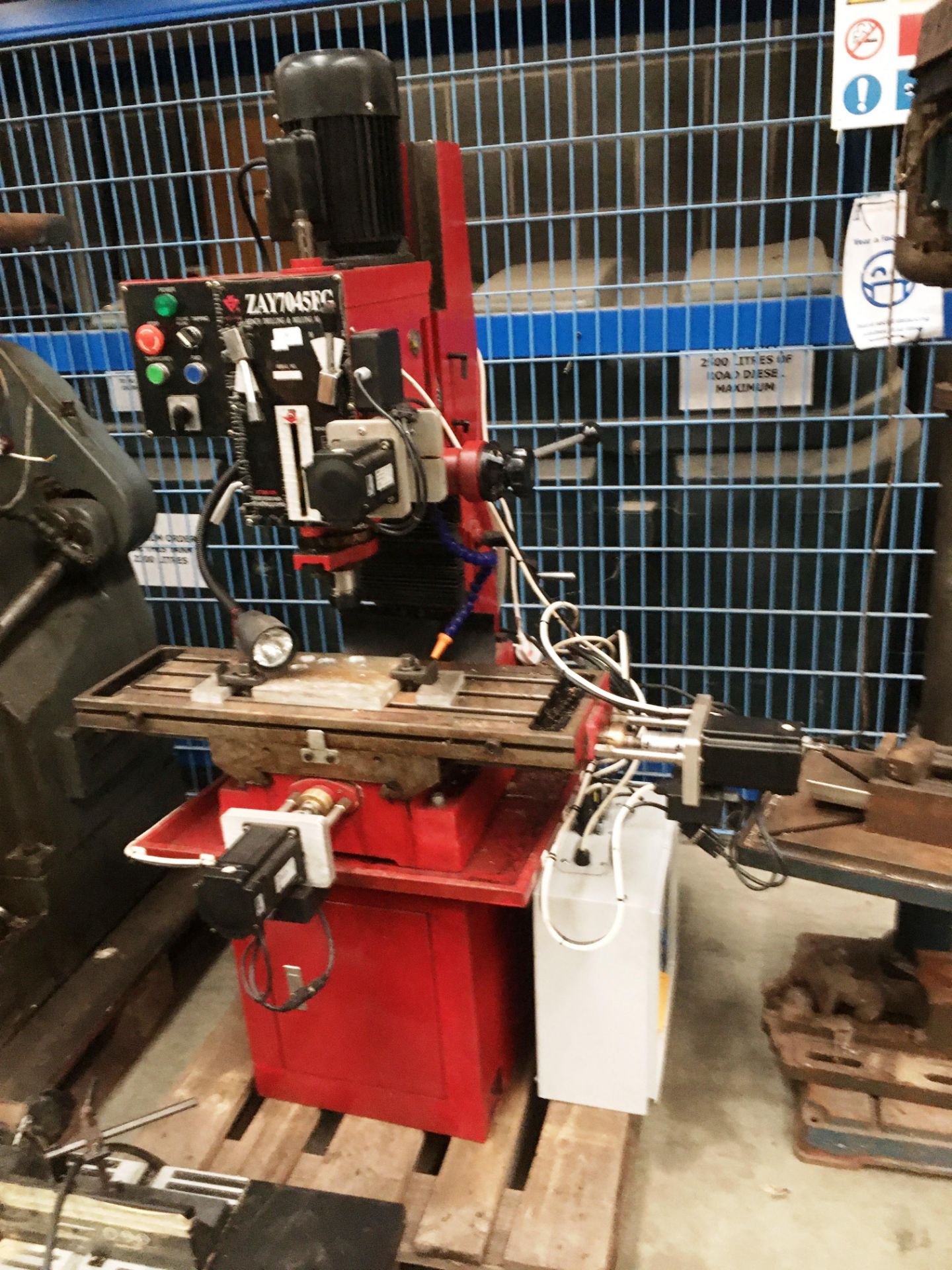 A Zay 7045FG Bench Drilling and Milling machine - 240v S/N 2949 complete with a box of tooling ***