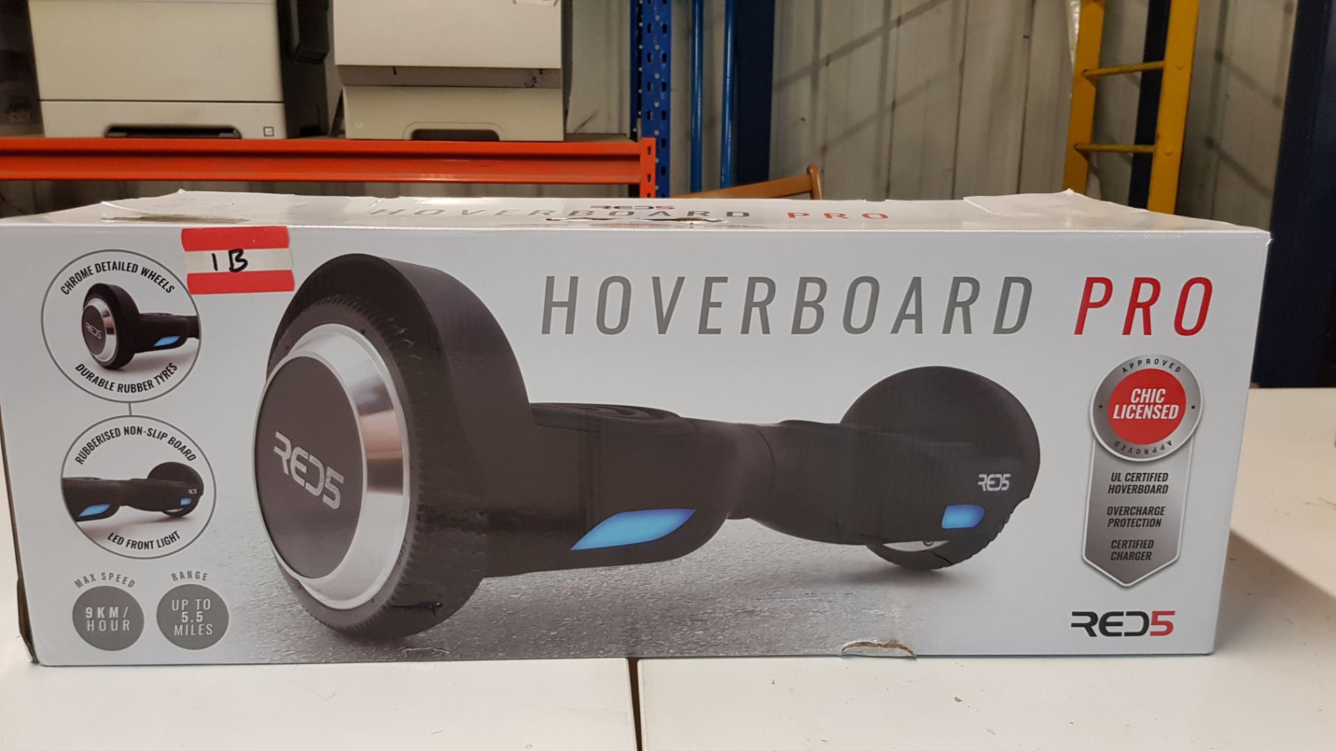 1 X RED 5 HOVERBOARD PRO (MAX SPEED 9KM PER HOUR, RANGE UP TO 5.