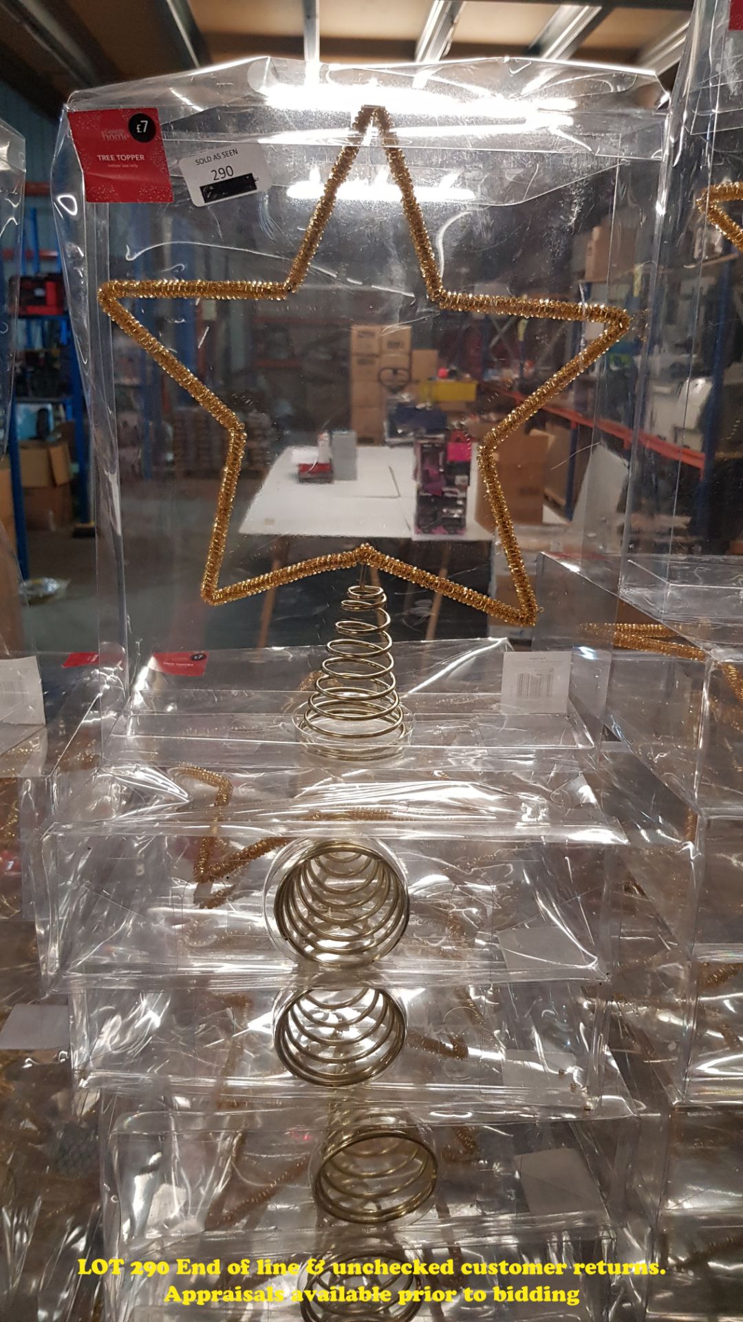 10 X GOLD TREE TOPPER (RRP £7 EACH)