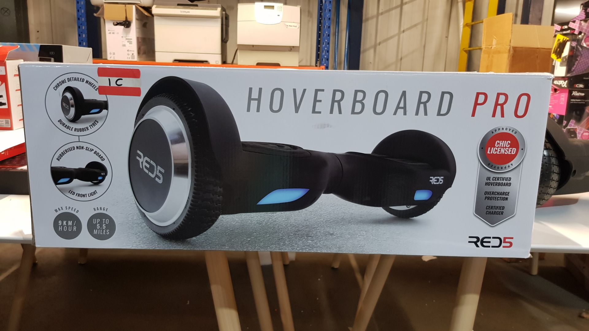1 X RED 5 HOVERBOARD PRO (MAX SPEED 9KM PER HOUR, RANGE UP TO 5.