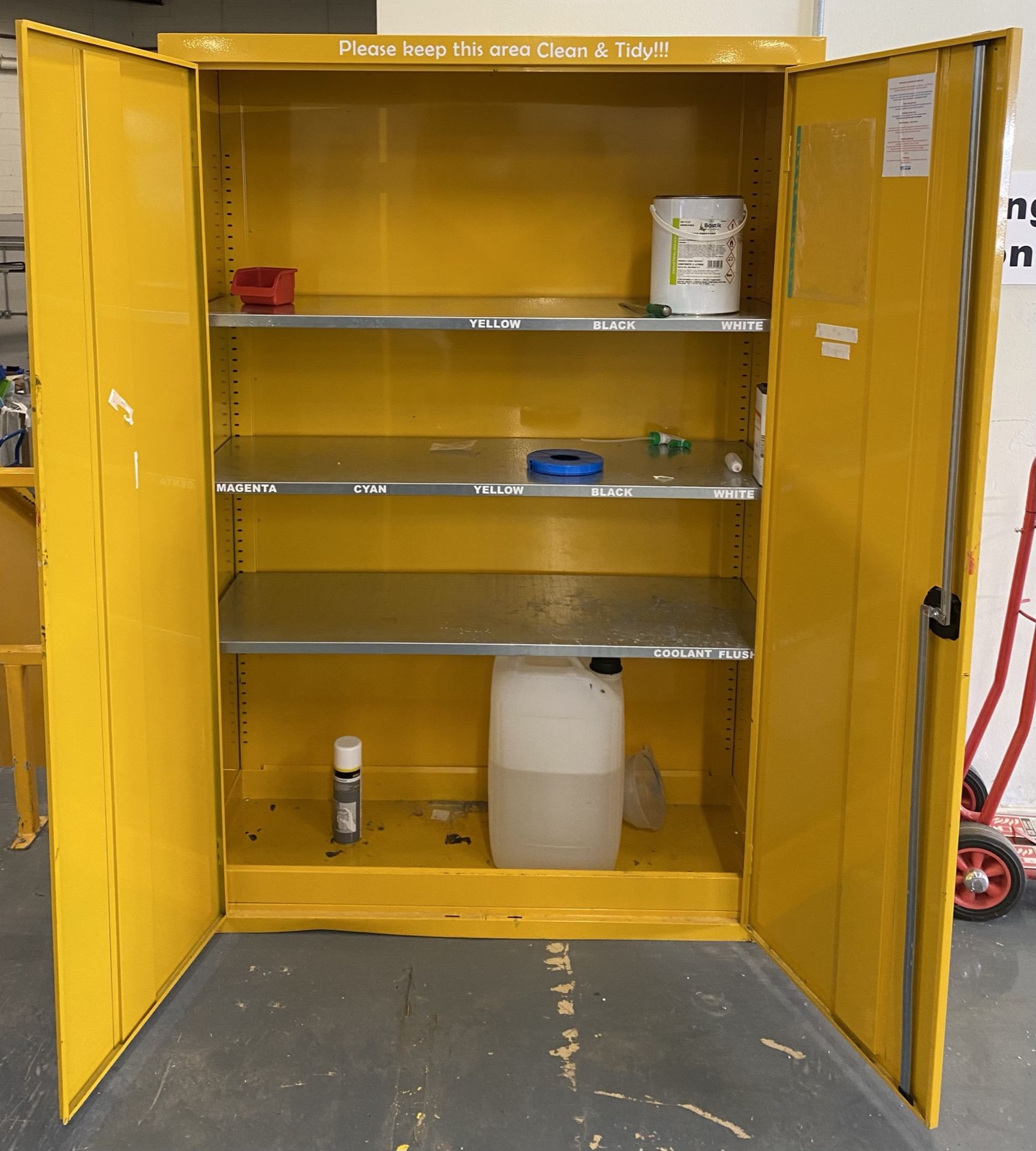 A 2 door yellow hazardous substances cab - Image 2 of 2