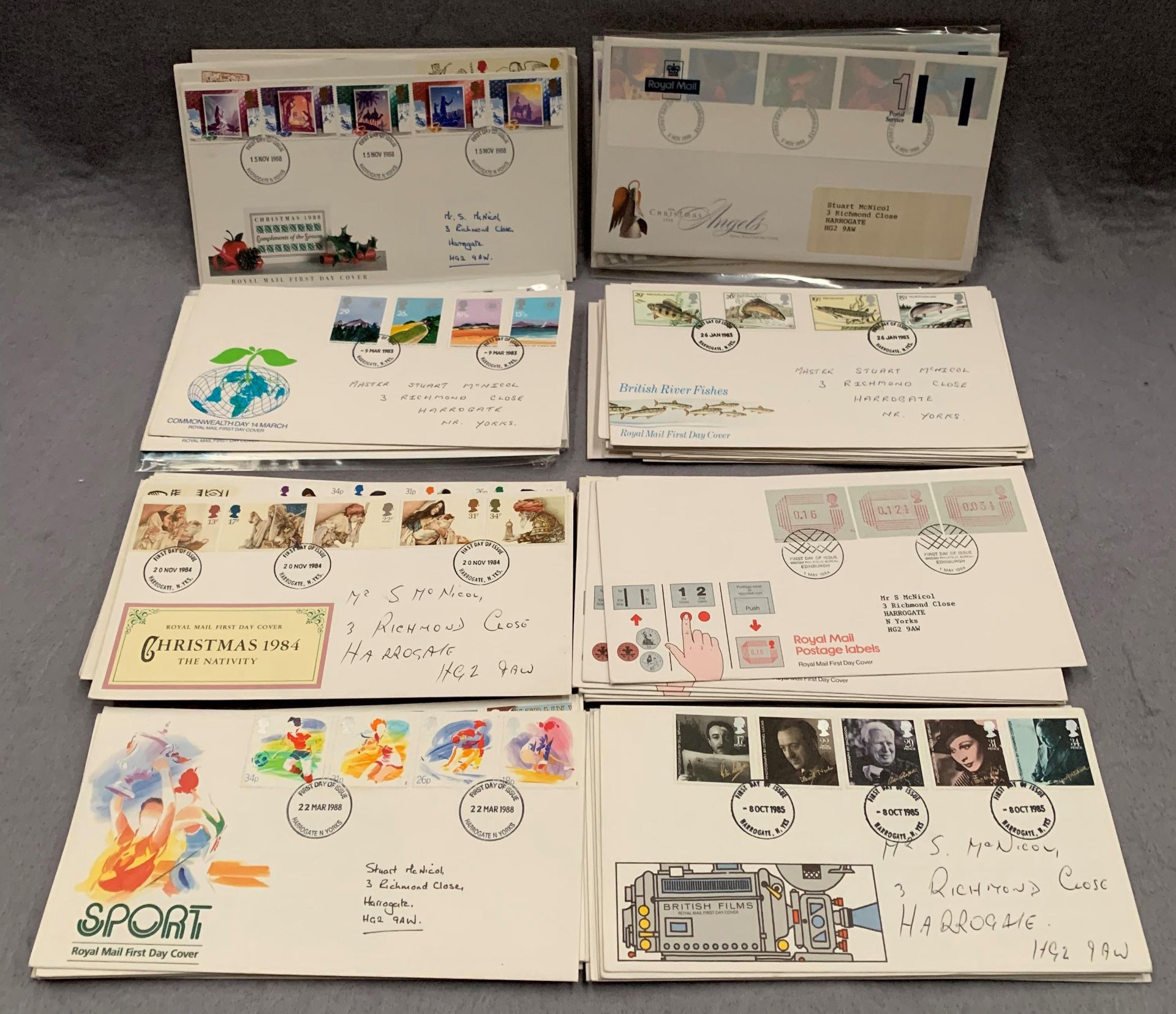 Contents to tray - 88 Royal Mail First Day Covers, all 1980s, - Image 2 of 3