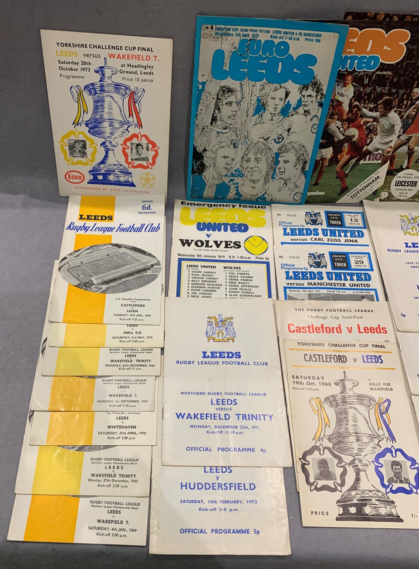 Leeds Rugby League and Leeds United programmes including the April 9th 1975 European Cup Semi Final - Image 2 of 3