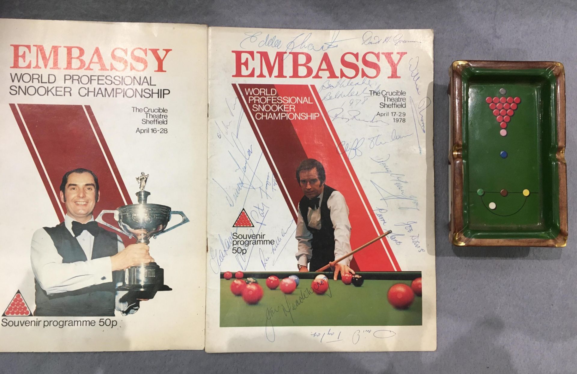 An Embassy World Professional Snooker Championship programme held at the Crucible Theatre,