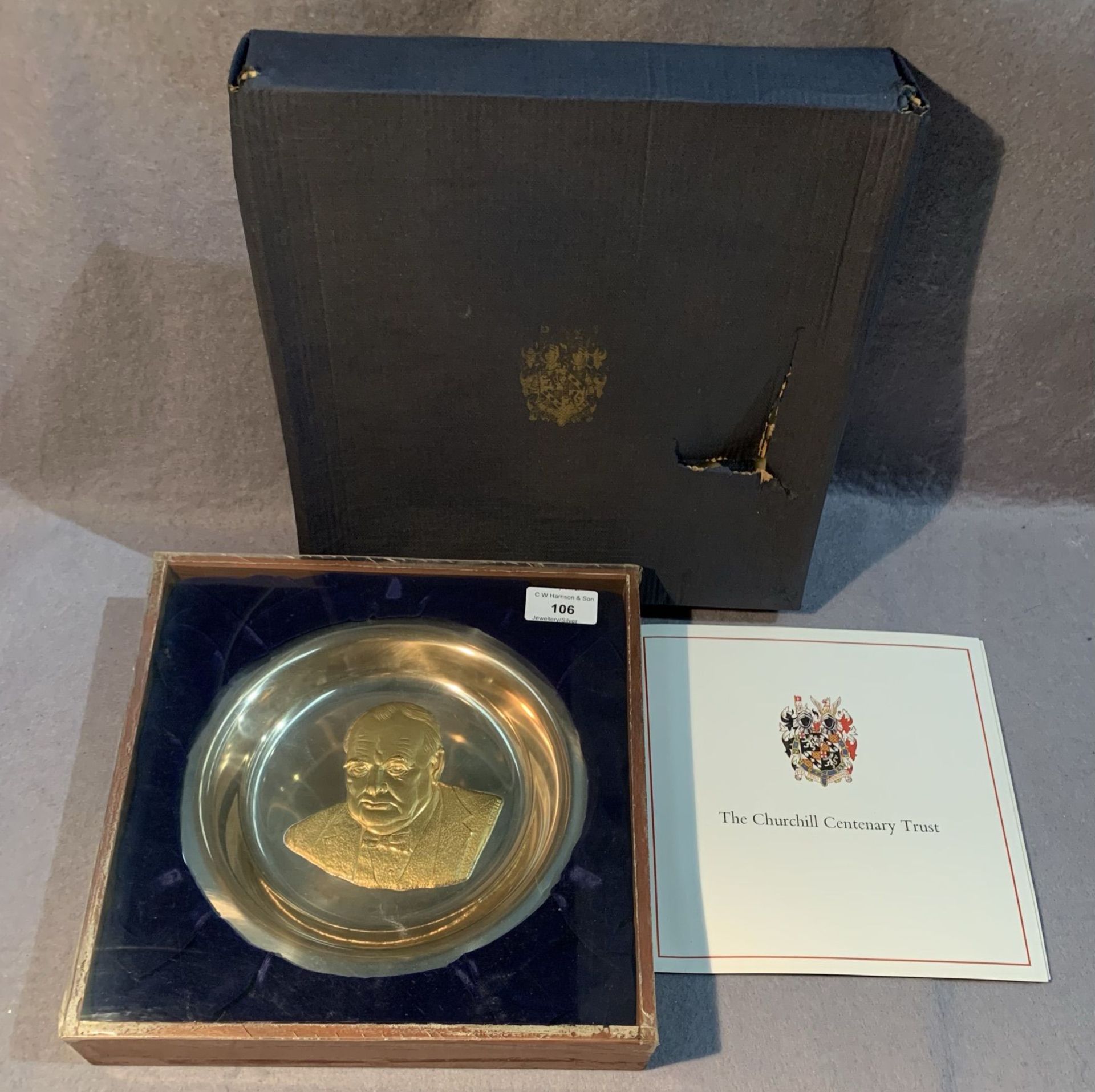 Churchill Interest: The Churchill Centenary Trust limited edition plate,