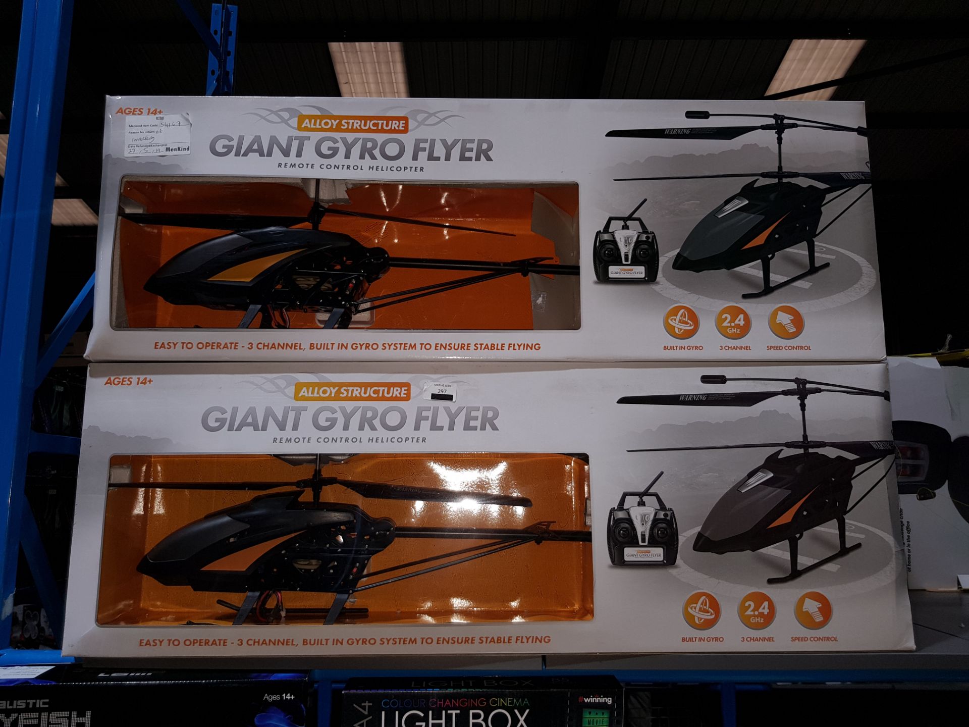 4 X ALLOY STRUCTURE GIANT GYRO FLYER RC HELICOPTER Further Information Returned