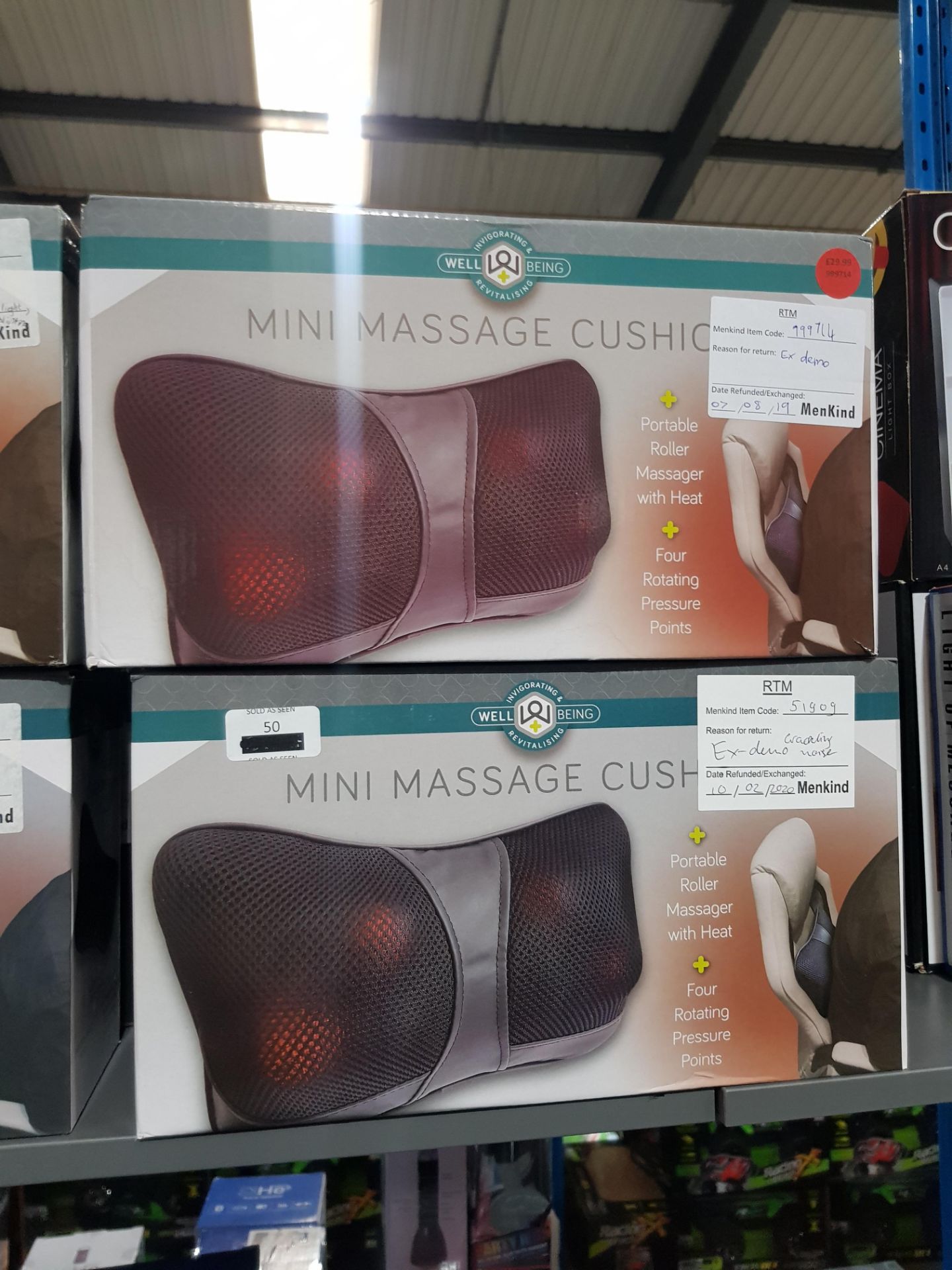 12 X WELL BEING MINI MASSAGE CUSHION Further Information Returned items carry