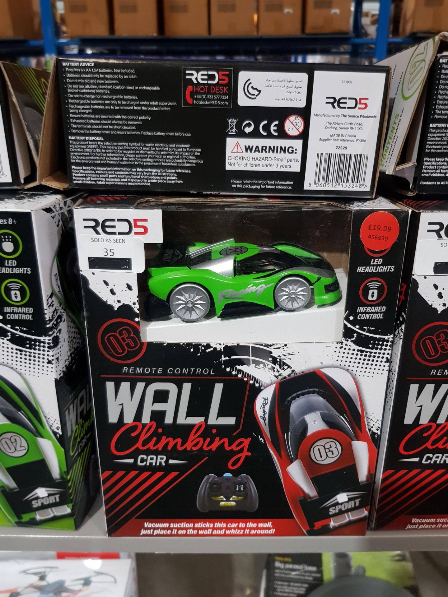 10 X RED5 RC WALL CLIMBING CAR Further Information Returned items carry 'RTM'