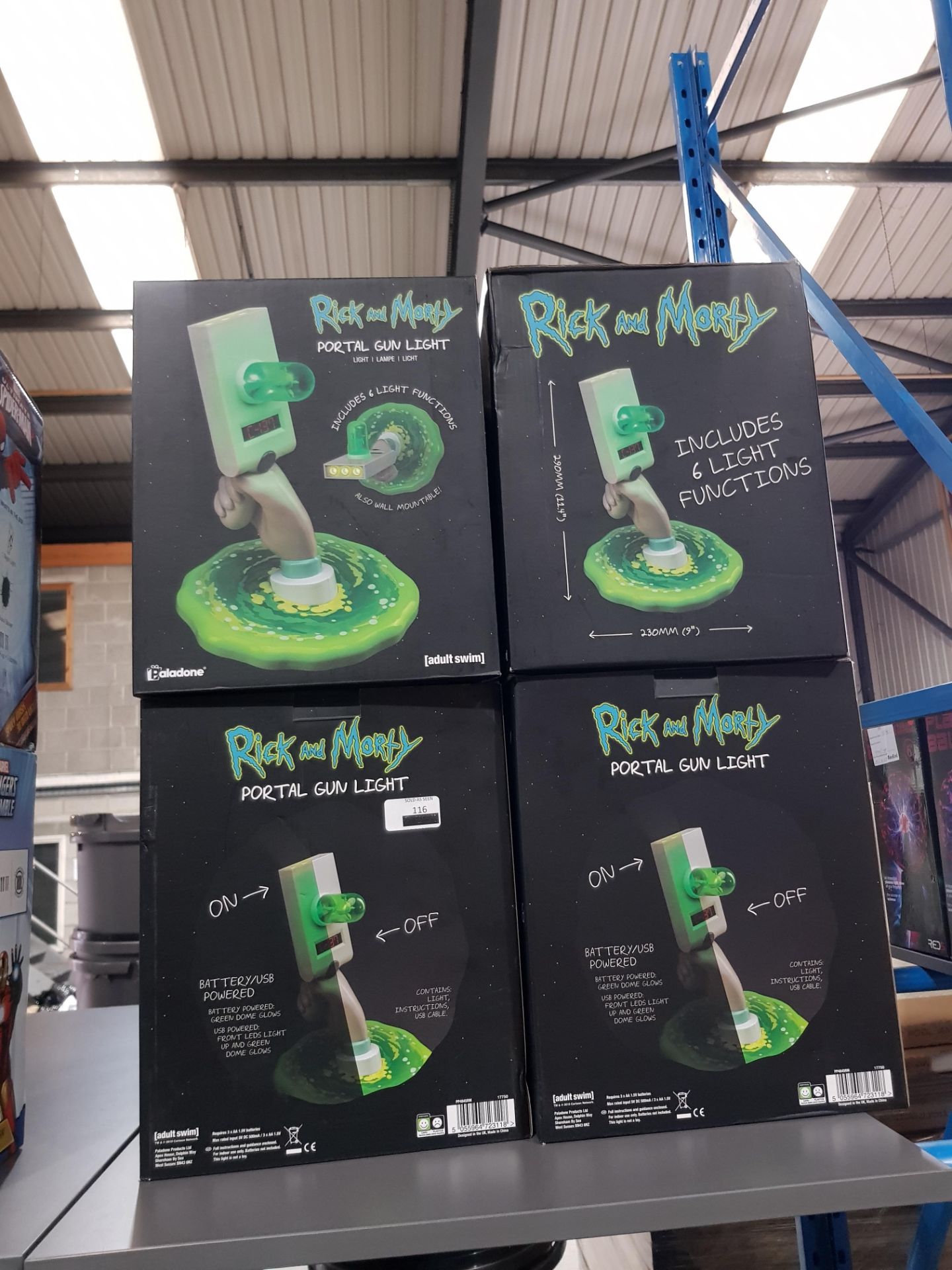 8 X RICK AND MORTY PORTAL GUN LIGHT Further Information Returned items carry 'RTM'