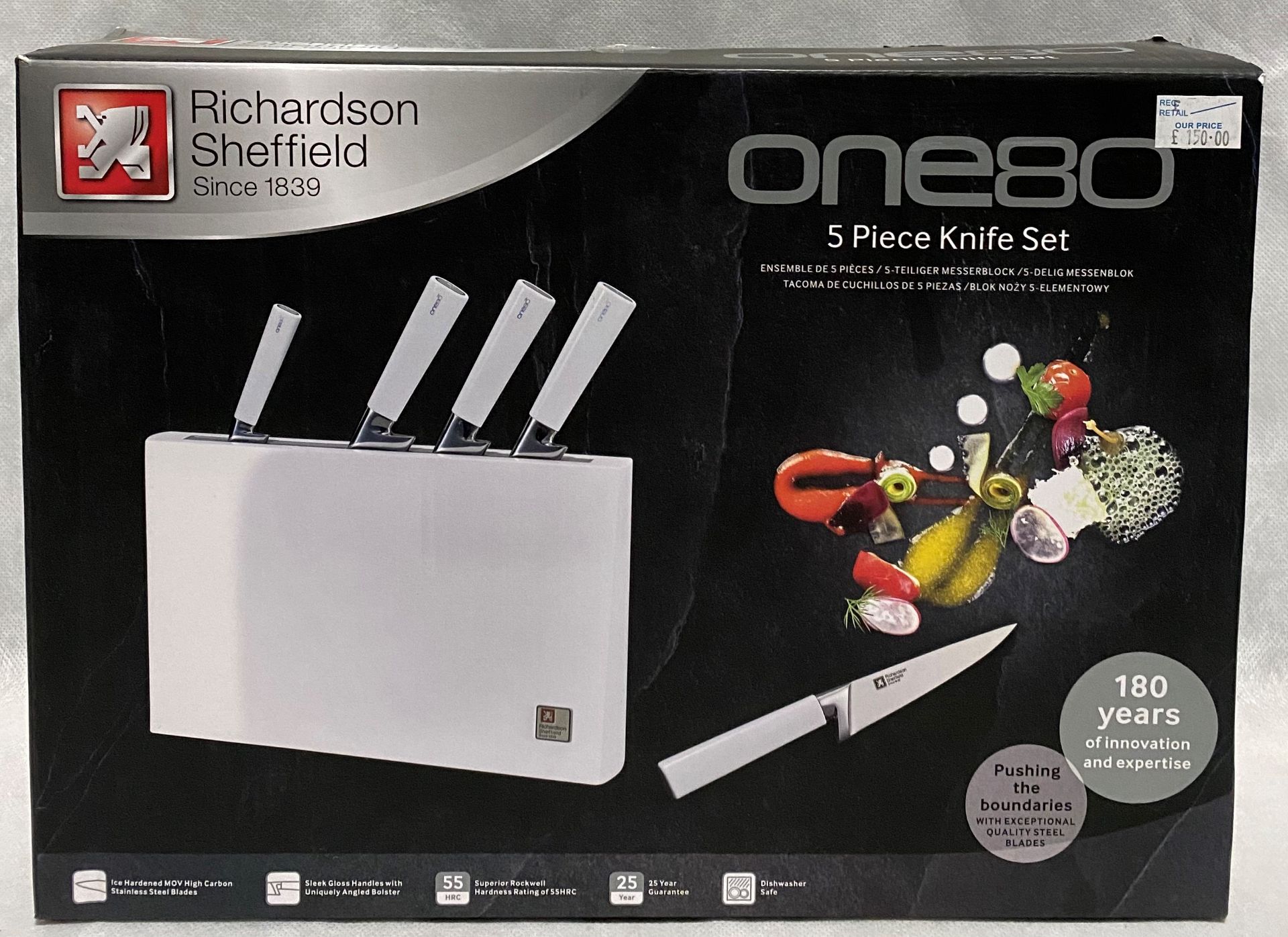 A Richardson Sheffield ONE80 5 piece kni