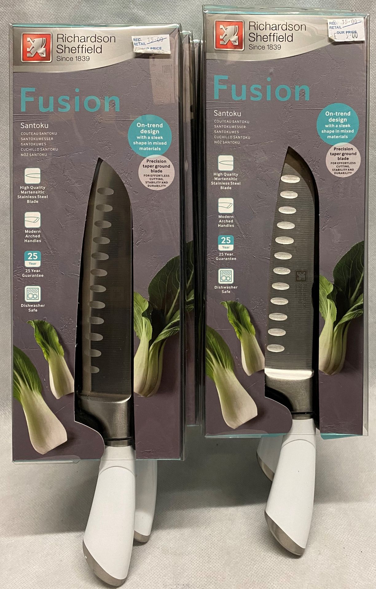 12 x Richardson Sheffield Fusion Santoku