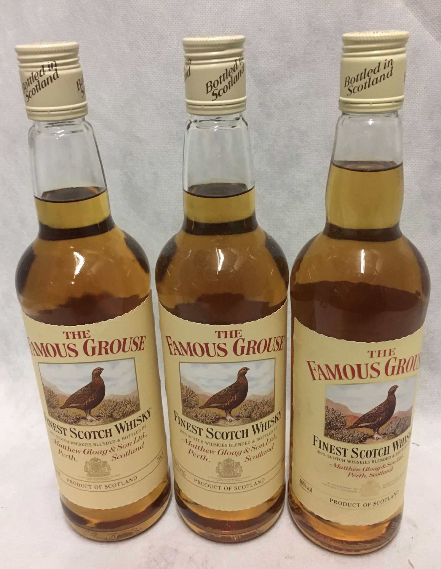 3 x 70cl bottles of The Famous Grouse Sc